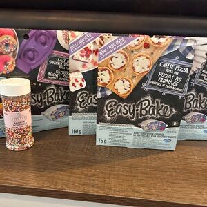 FIVE Easy-Bake Oven Mixes Sprinkles Set Unopened